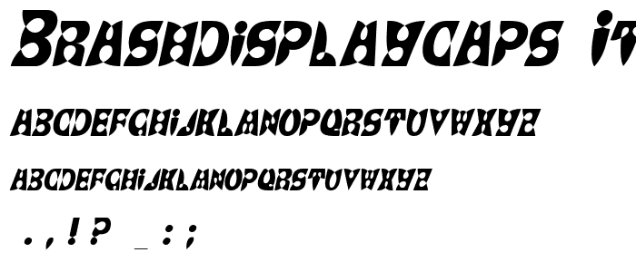 BrashDisplayCaps Italic font